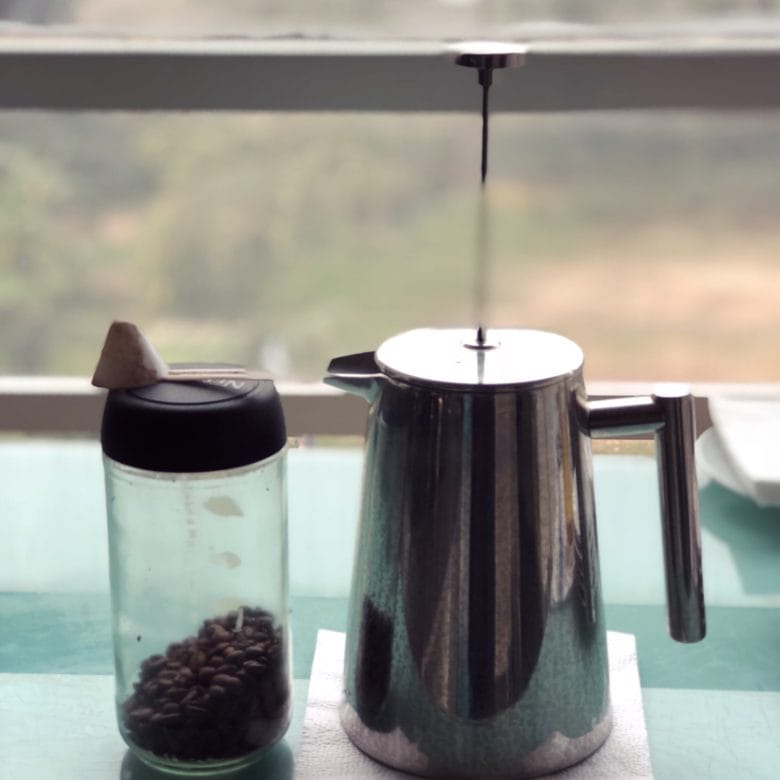 Coffee bean and French Press