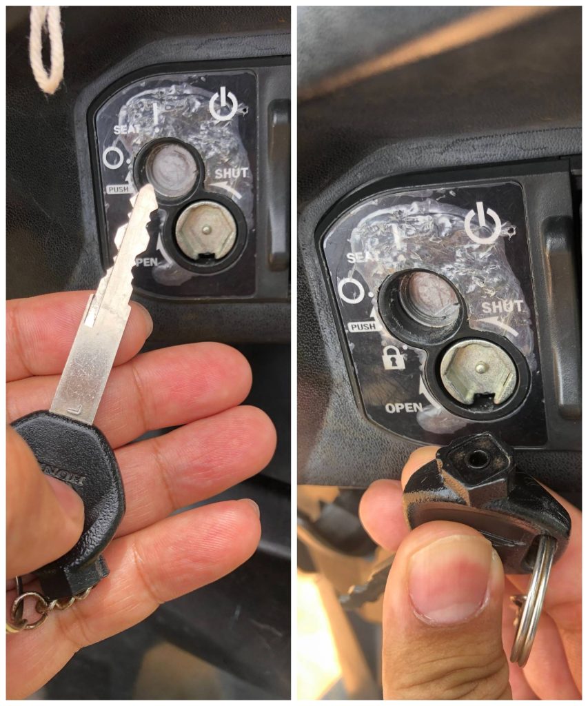 Bike key-hole lock out