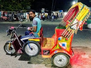Electric rickshaw, Rajshahi, Bangladesh — Photo by Mohammad Tauheed