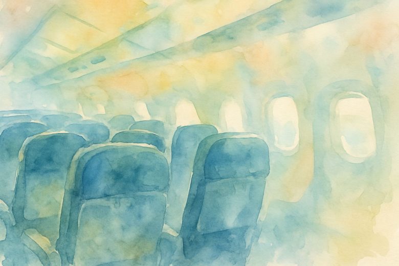 Plane interior water colour – Mohammad Tauheed