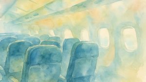Plane interior water colour – Mohammad Tauheed